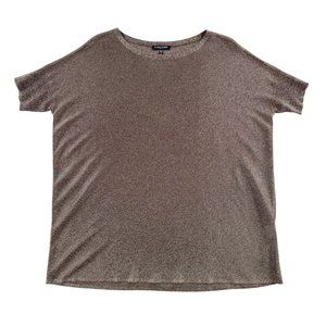 Eileen Fisher Heather Copper Loose-Fitting Dolman Tee PS Petite Small
